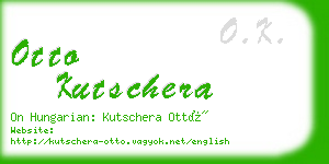 otto kutschera business card